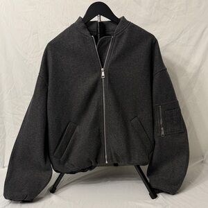 Zara Charcoal Bomber Jacket